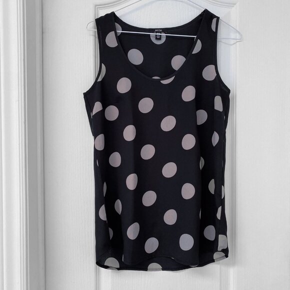 🛍 2 for $25! 🛍 JACOB - Polka Dots - Sleeveless Print Tank Top - Picture 1 of 7